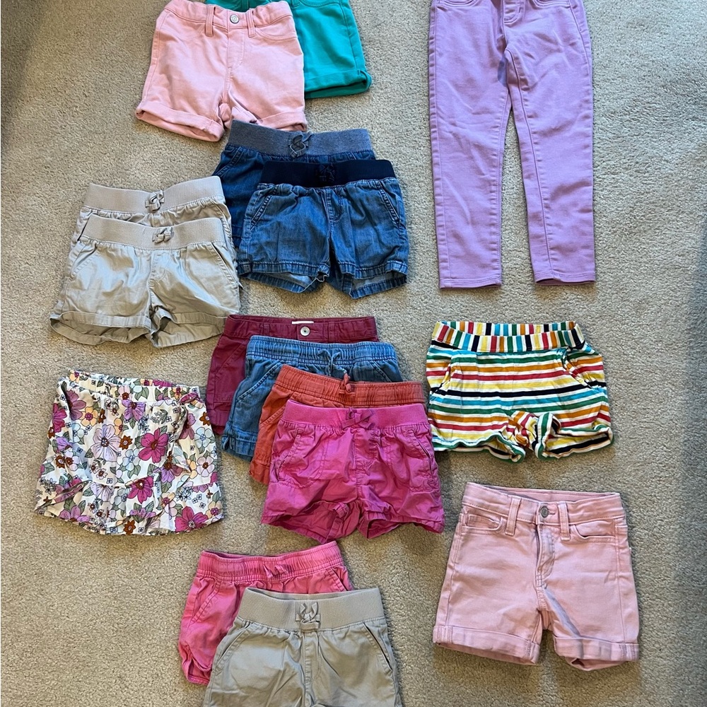 Assorted Kids Shorts and Pants (16 items total)